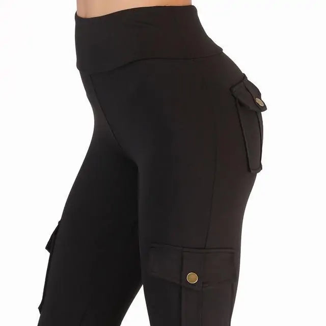 Cargo Pocket Style Push Up Leggings